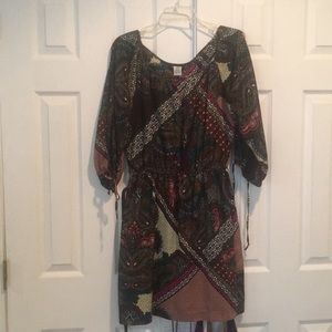 Boho dress with brown belt